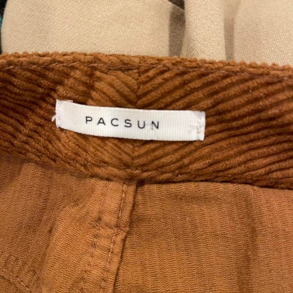 PacSun Brown Corduroy Jeans 90s Skater Baggy Straight Leg‎ Earthcore Grunge Y2K - Picture 5 of 8